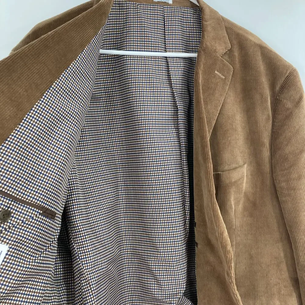 Saddlebred Heritage Corduroy Elbow Patches Western Sport Coat Brown Men’s 50R